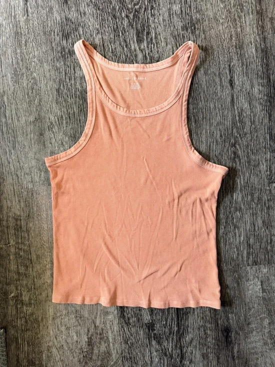 American Eagle Outfitters Peach Ribbed Tank - Picture 1 of 1